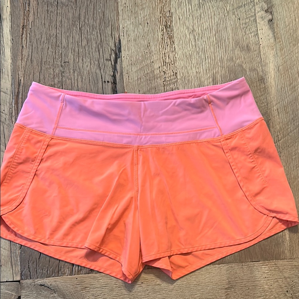lululemon athletica Women's Athletic Shorts in Orange and Pink